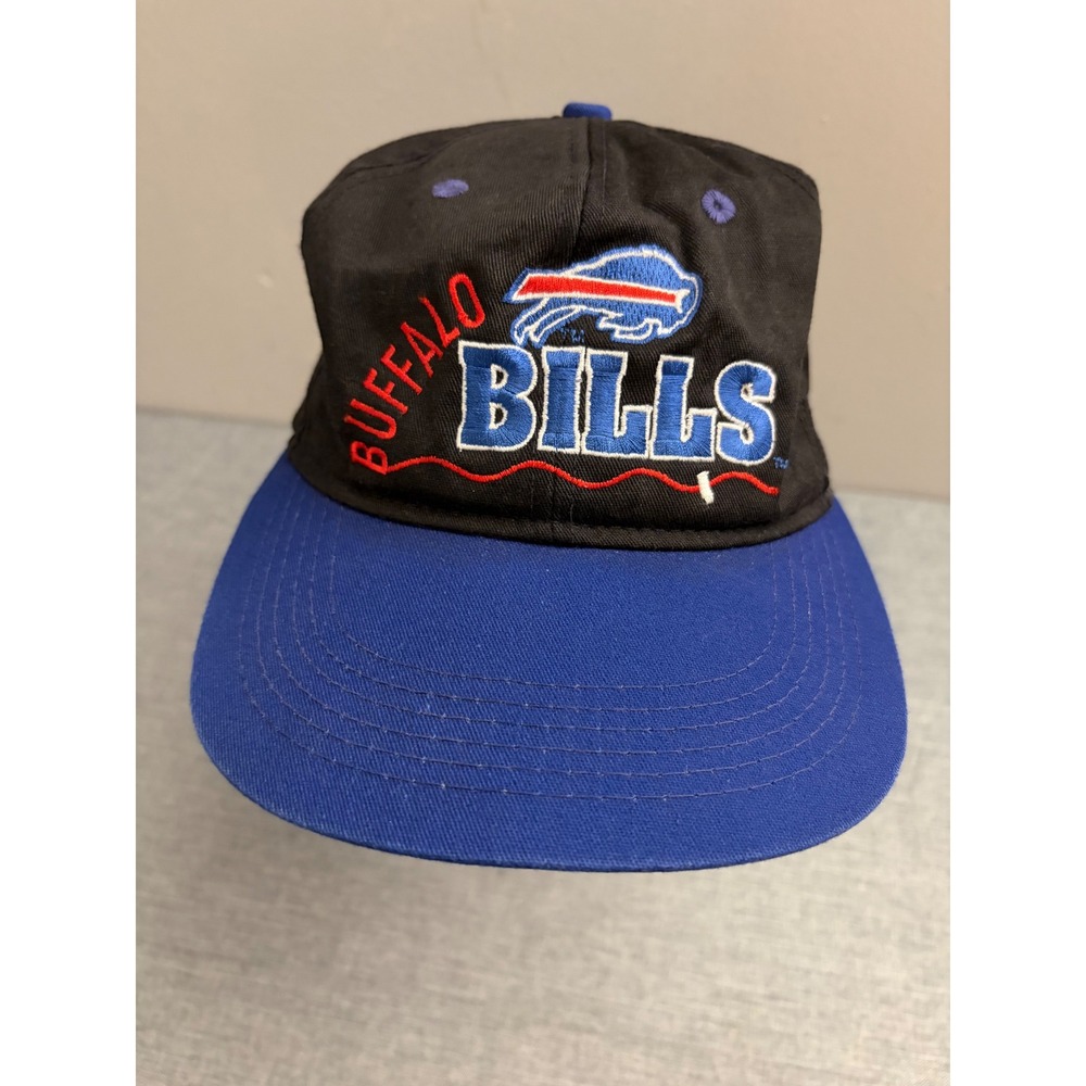 #1 Apparel Buffalo Bills Hat Mens OSFA Black Blue Vintage 90s Tassel Snapback
